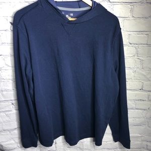 UNDER ARMOUR COLD GEAR MEN'S XL Blue HOODED SHIRT